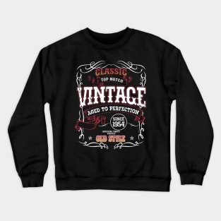 70th Birthday Gift for Men Vintage 1954 Aged to Perfection Sturgis 70th Birthday Crewneck Sweatshirt